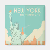 standbeeld van de stad New York Magneet (Voorkant)