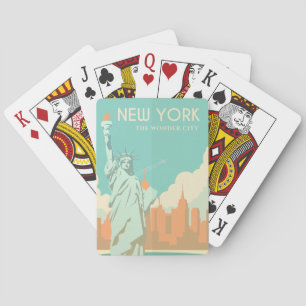 standbeeld van de stad New York Pokerkaarten