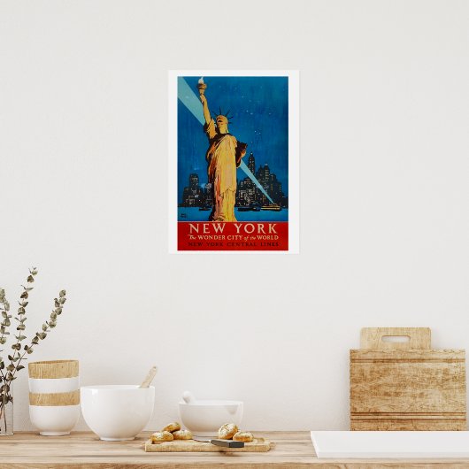  standbeeld van de stad New York Poster (Keuken)