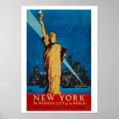 standbeeld van de stad New York Poster (Voorkant)