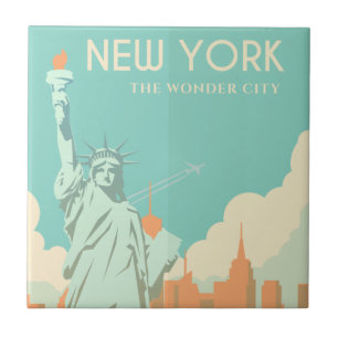  standbeeld van de stad New York Tegeltje