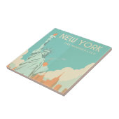  standbeeld van de stad New York Tegeltje (Zijkant)
