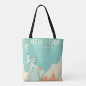 standbeeld van de stad New York Tote Bag (Achterkant)