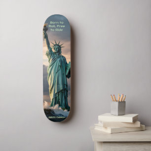 Standbeeld van de Vrijheid 1776–2026 Freedom Skate Persoonlijk Skateboard
