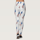 Standbeeld van de Vrijheid 4 juli Glitter Leggings (Achterkant)