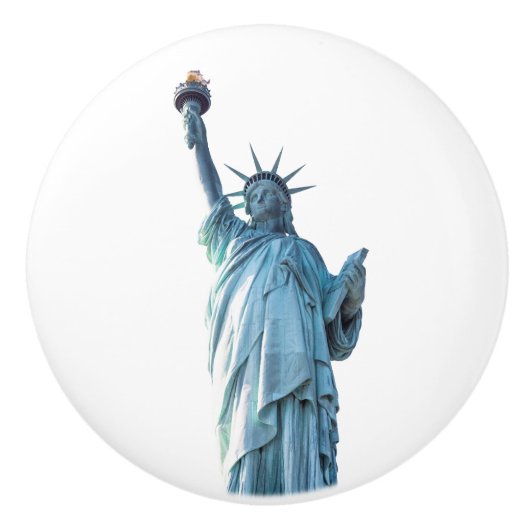 Standbeeld van de Vrijheid Keramische Knop (Voorkant)