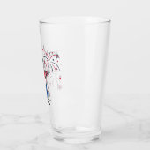 Standbeeld van de Vrijheid met Vuurwerk 250e Onafh Glas (Links)