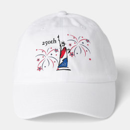 Standbeeld van de Vrijheid met Vuurwerk 250e Onafh Trucker Pet