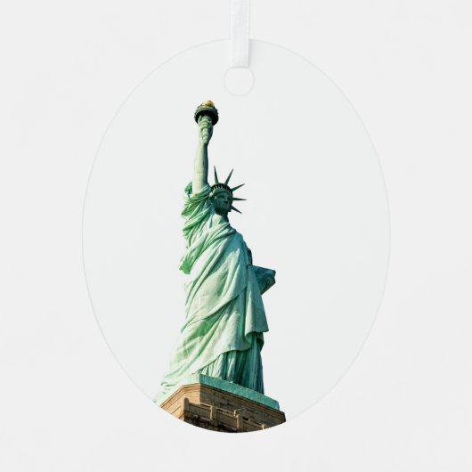 Standbeeld van de Vrijheid Metalen Ornament (Voorkant)