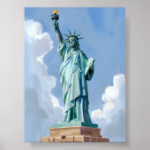 Standbeeld van de Vrijheid New York City Poster (Voorkant)