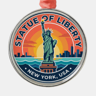 Standbeeld van de Vrijheid New York Metalen Ornament