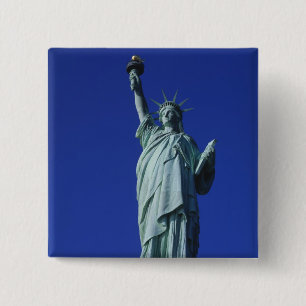 Standbeeld van de Vrijheid, New York, Verenigde St Vierkante Button 5,1 Cm