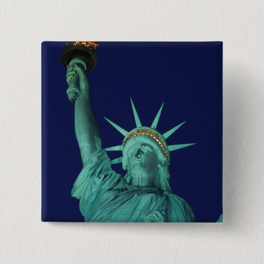 Standbeeld van de Vrijheid, New York, VS 5 Vierkante Button 5,1 Cm (Voorkant)