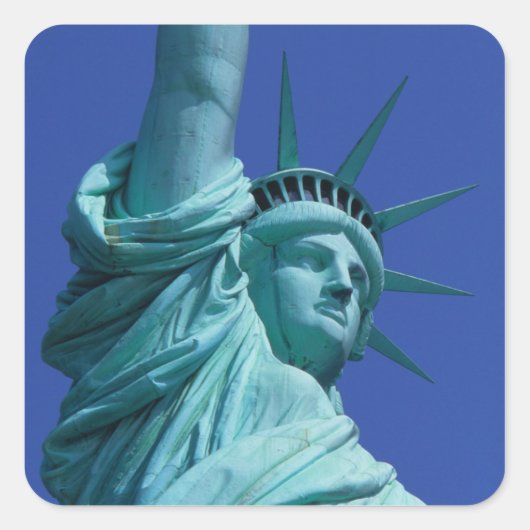 Standbeeld van de Vrijheid, New York, VS 8 Vierkante Sticker (Voorkant)