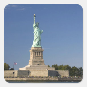 Standbeeld van de Vrijheid op Liberty Island in Ne Vierkante Sticker