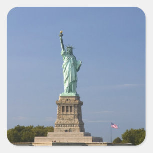 Standbeeld van de Vrijheid op Liberty Island in Ne Vierkante Sticker