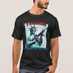 Standbeeld van de Vrijheid Patriottische Zonnebril T-shirt