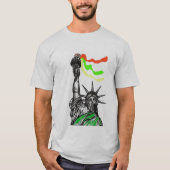 standbeeld van de vrijheid rasta t-shirt (Voorkant)