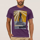 Standbeeld van de Vrijheid, US Navy Bescherm Ameri T-shirt (Voorkant)