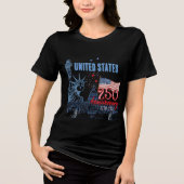 Standbeeld van de Vrijheid VS 250 jaar viering Tri-Blend Shirt (Voorkant)
