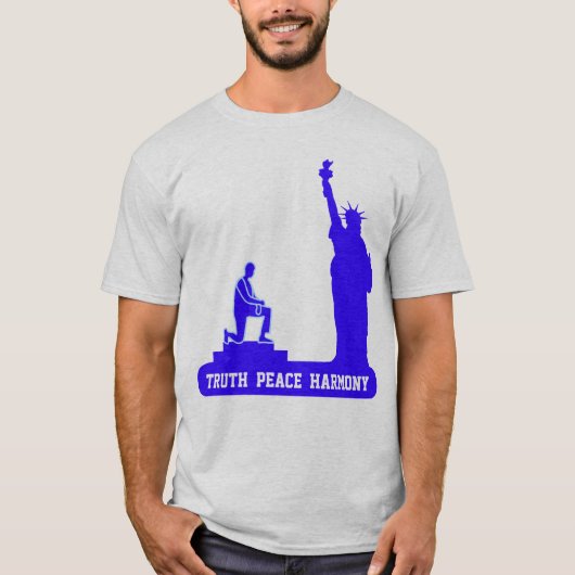Standbeeld van de Vrijheid, waarheid vrede & harmo T-shirt (Voorkant)