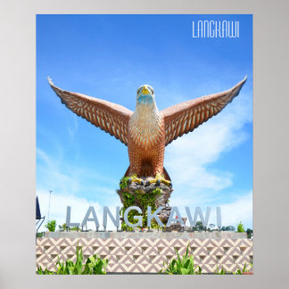 Standbeeld van een adelaar Langkawi Maleisië Vakan Poster