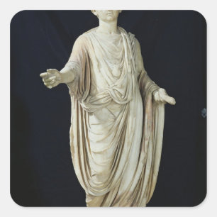 standbeeld van een kind vierkante sticker