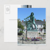 standbeeld van een visser briefkaart (Voorkant / Achterkant)