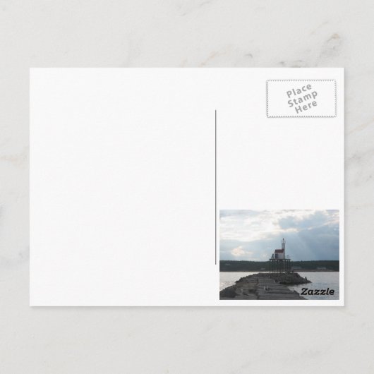 standbeeld van een visser briefkaart (Achterkant)