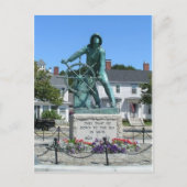 standbeeld van een visser briefkaart (Voorkant)