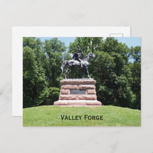 Standbeeld van generaal Anthony Wayne Briefkaart (Voorkant / Achterkant)