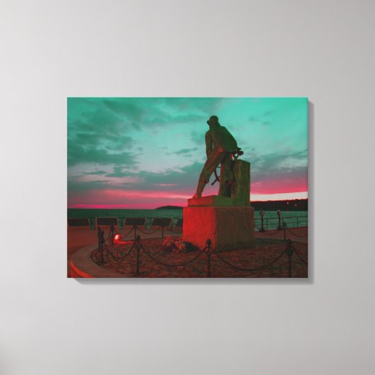 STANDBEELD VAN GLOUCESTER VIS SER OMWIKKELD CANVAS AFDRUK (Voorkant)