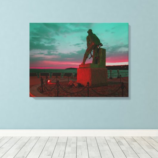 STANDBEELD VAN GLOUCESTER VIS SER OMWIKKELD CANVAS AFDRUK (Insitu (Houten vloer))