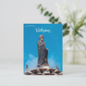 Standbeeld van Guanyin in Tay Ninh Vietnam Briefkaart (Staand voorkant)