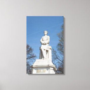 Standbeeld van Helmuth von Moltke in Berlijn Canvas Afdruk