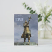 Standbeeld van Huyna Cápac Cuenca Ecuador Briefkaart (Staand voorkant)