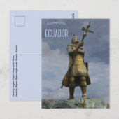 Standbeeld van Huyna Cápac Cuenca Ecuador Briefkaart (Voorkant / Achterkant)