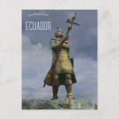 Standbeeld van Huyna Cápac Cuenca Ecuador Briefkaart (Voorkant)