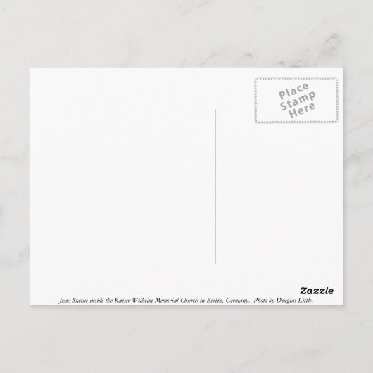 Standbeeld van Jezus, Kaiser Wilhelm Memorial Chur Briefkaart (Achterkant)