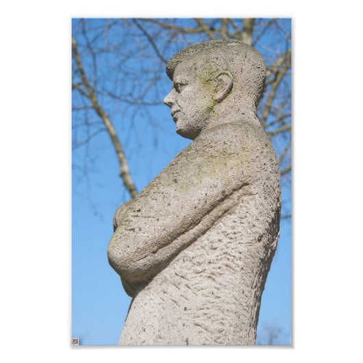 Standbeeld van John F. Kennedy in Bonn Foto Afdruk (Voorkant)