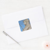 Standbeeld van John F. Kennedy in Bonn Vierkante Sticker (Envelop)