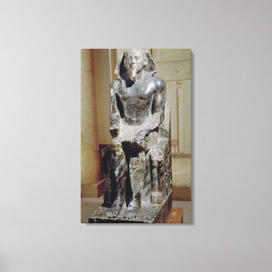 standbeeld van Khafre Canvas Afdruk (Voorkant)