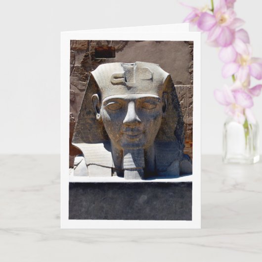 Standbeeld van Koning Ramses II Portret bij Luxor  Kaart (Orchidee)