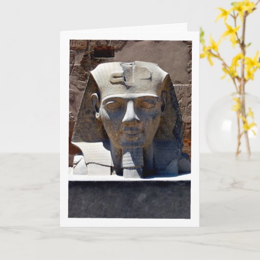Standbeeld van Koning Ramses II Portret bij Luxor Kaart (Gele Bloem)