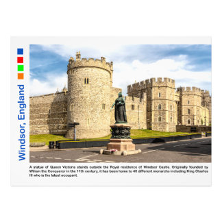 Standbeeld van Koningin Victoria buiten Windsor Ca Foto Afdruk