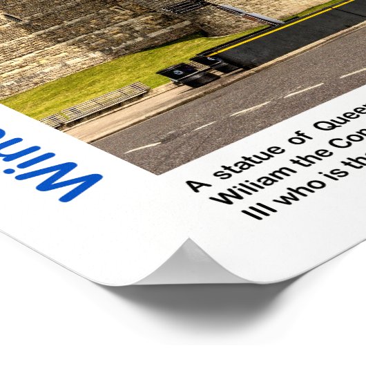 Standbeeld van Koningin Victoria buiten Windsor Ca Poster (Hoek)