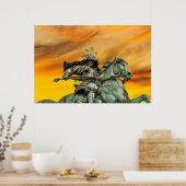 Standbeeld van Kusunoki Masashige, Japan Poster (Keuken)