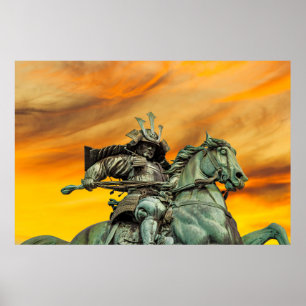 Standbeeld van Kusunoki Masashige, Japan Poster