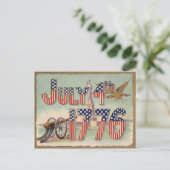 Standbeeld van Liberty Cannon Stars & Stripes Briefkaart (Staand voorkant)