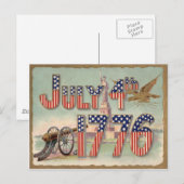 Standbeeld van Liberty Cannon Stars & Stripes Briefkaart (Voorkant / Achterkant)